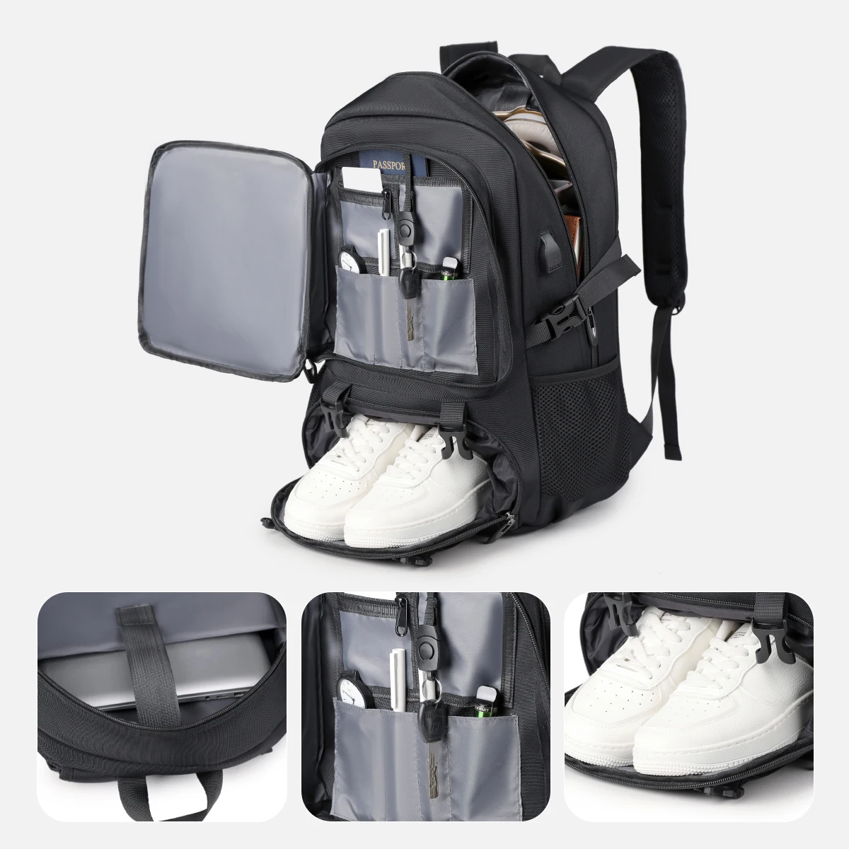 Travel Backpack Backpack Men's Mountaineering Bag Large-Capacity Long-Distance Outdoor Strong and Durable Business Travel Outdoo