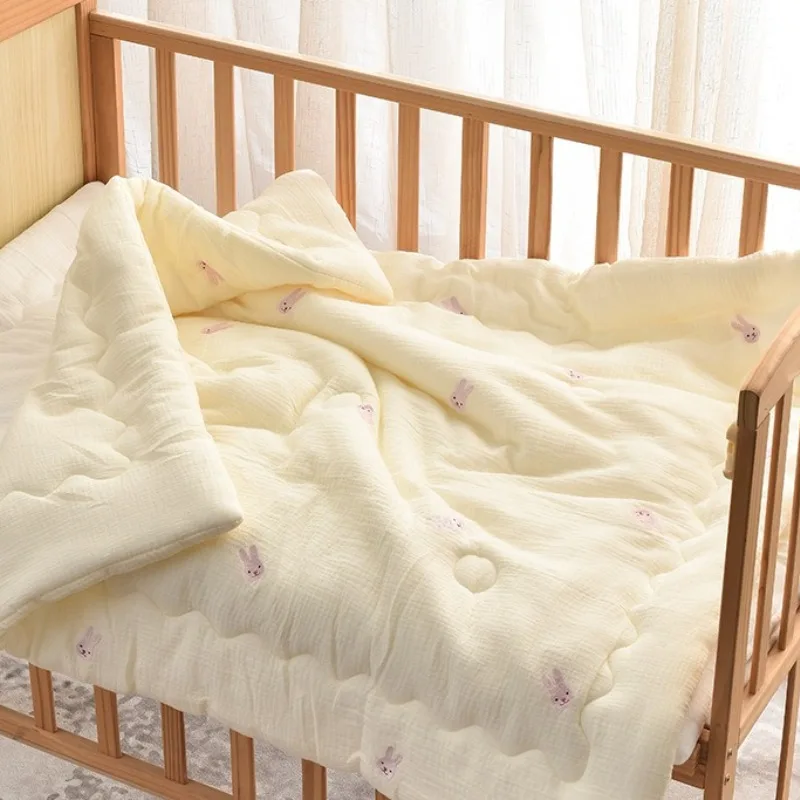 Newborn Baby Quilt Cover Cotton Soft Skin-friendly Breathable Baby Sleep Cartoon Printing Quilt Protector Kindergarten Bedding