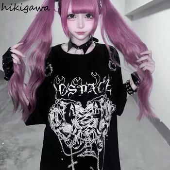Y2k T Shirts Women Streetwear Japanese Tees 2026 Ropa Mujer Fashion Casual Camisetas Short Sleeve Cartoon Summer Tshirt Tops 1