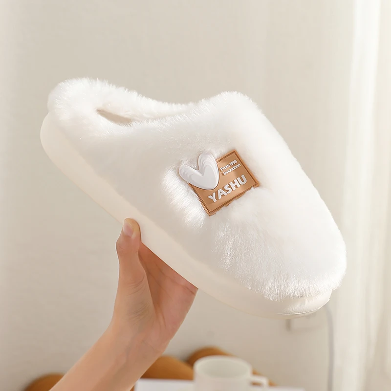 

Cute Fur Slipper For Women Fashion Kawaii Fluffy Winter Warm Slippers Lovers Girls House Shoes