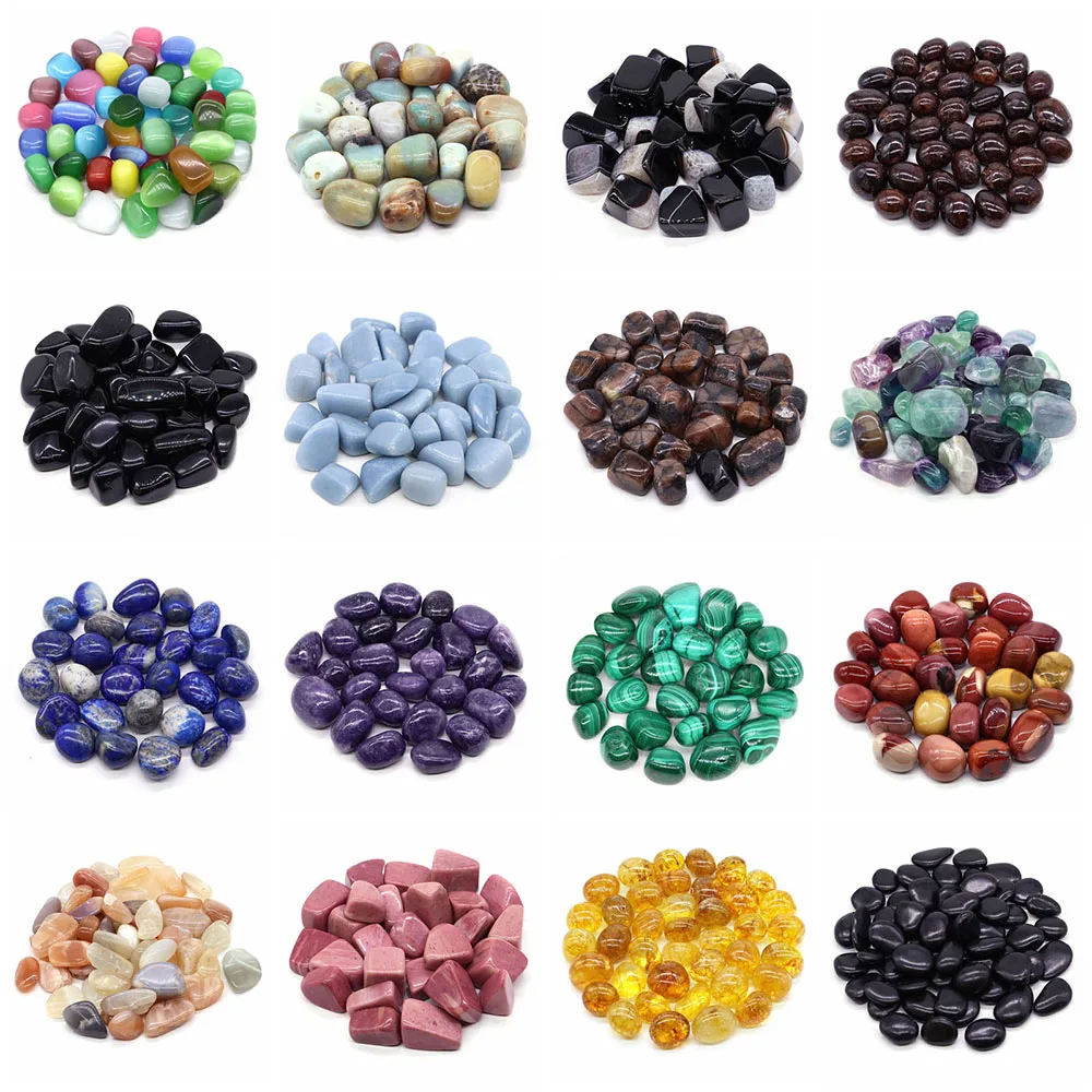 Crystal Stone Ornament Natural Crystal Quartz Energy Raw Tumbled Rolling Stone Gravel Specimen For Aquarium Home Decor