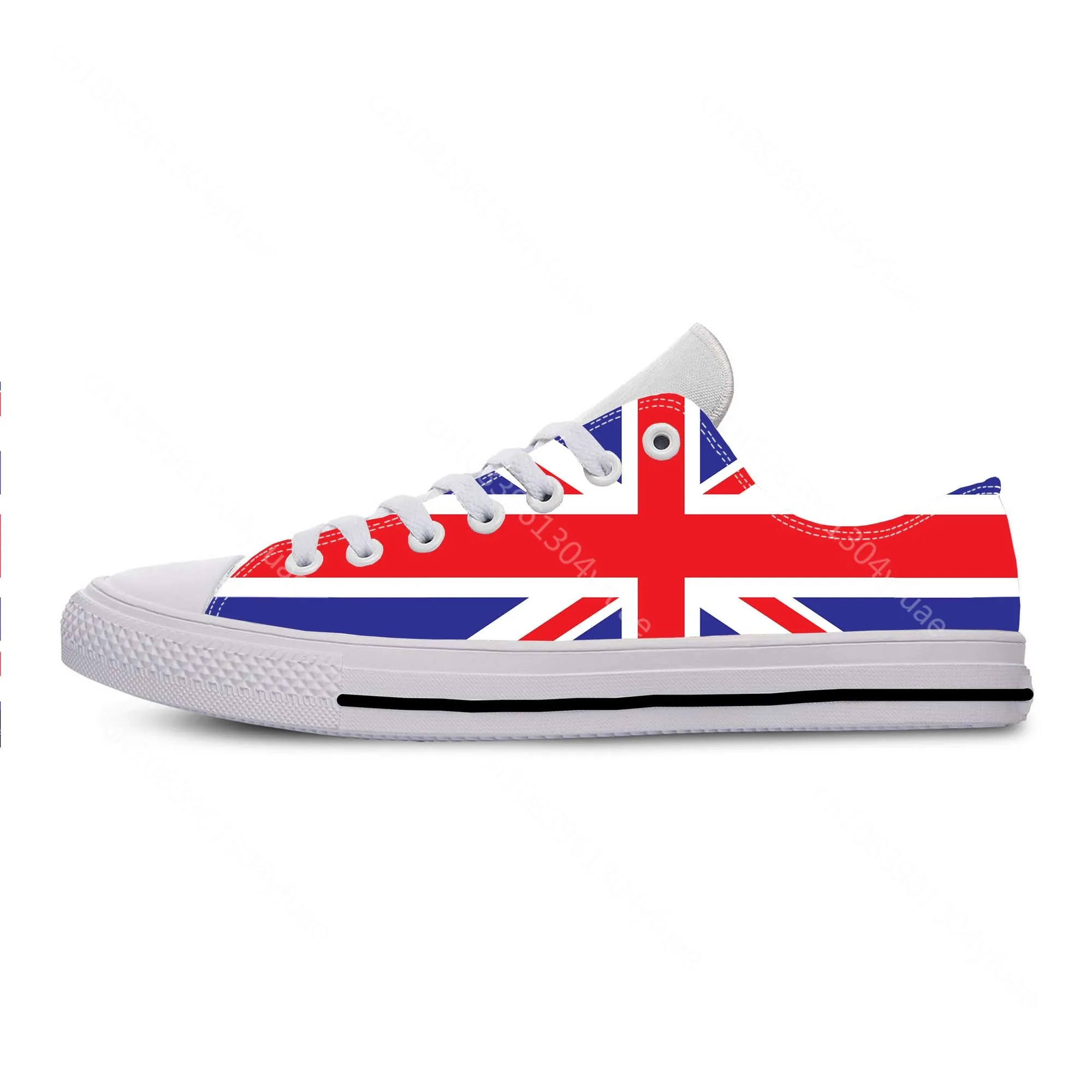 UK England Union Jack British Great Britain Flag Casual Cloth Shoes Low Top Comfortable Breathable 3D Print Men Women Sneakers 2