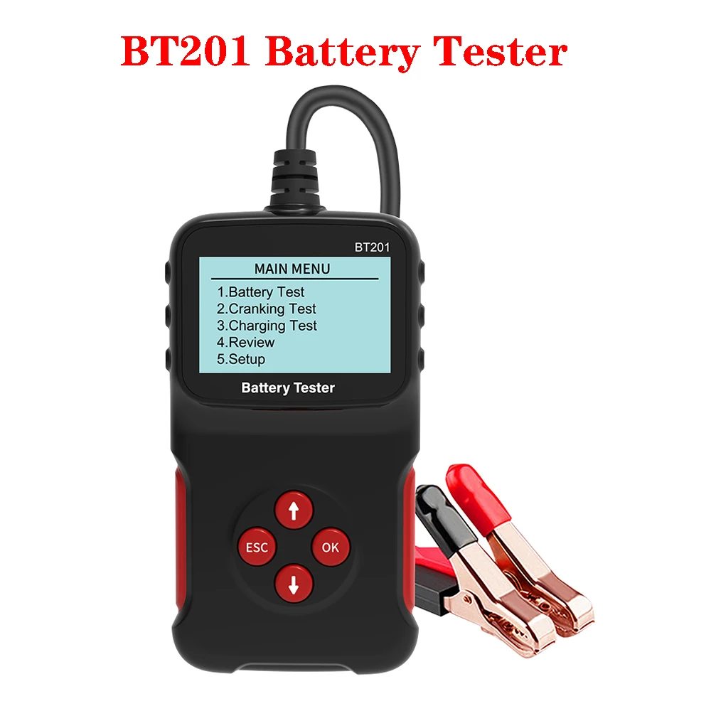 

BT201 Battery Tester Auto Car Scanner Support 6 Languages Diagnostic Tools Multi-Function Cranking Charging Circut Test