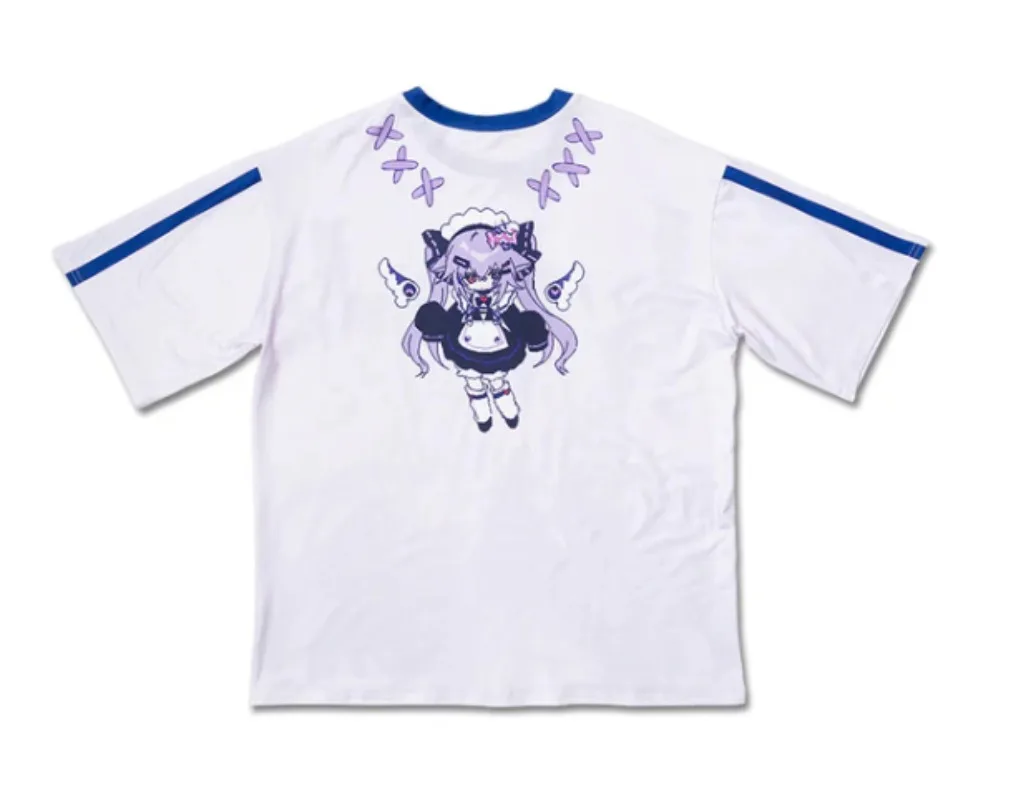 Vibrant Purple Anime Graphic Tee - Unisex Short Sleeve Casual Wear