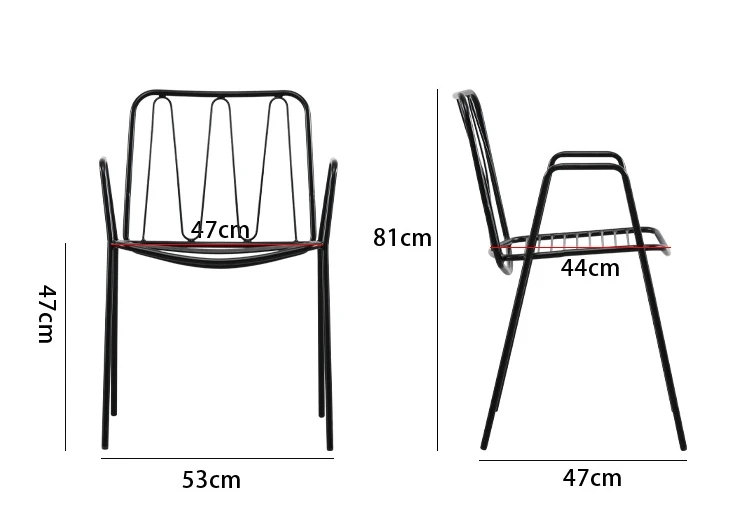 High Quality Chairs Hotel Dining Room Kitchen Chair Seat Metal Cafe Dining Chairs