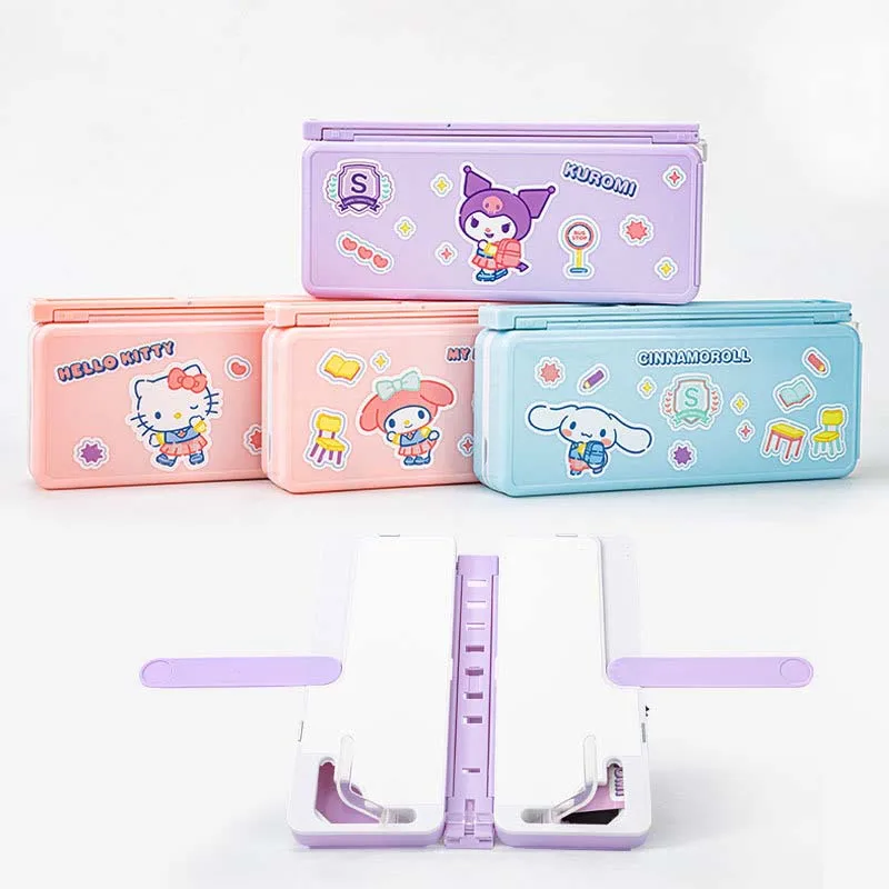 

Anime Cartoon Sanrio Hello Kitty Kuromi My Melody Pencil Case Multi-Functional Pencil Case Bookshelf Student Pencil Case Gift