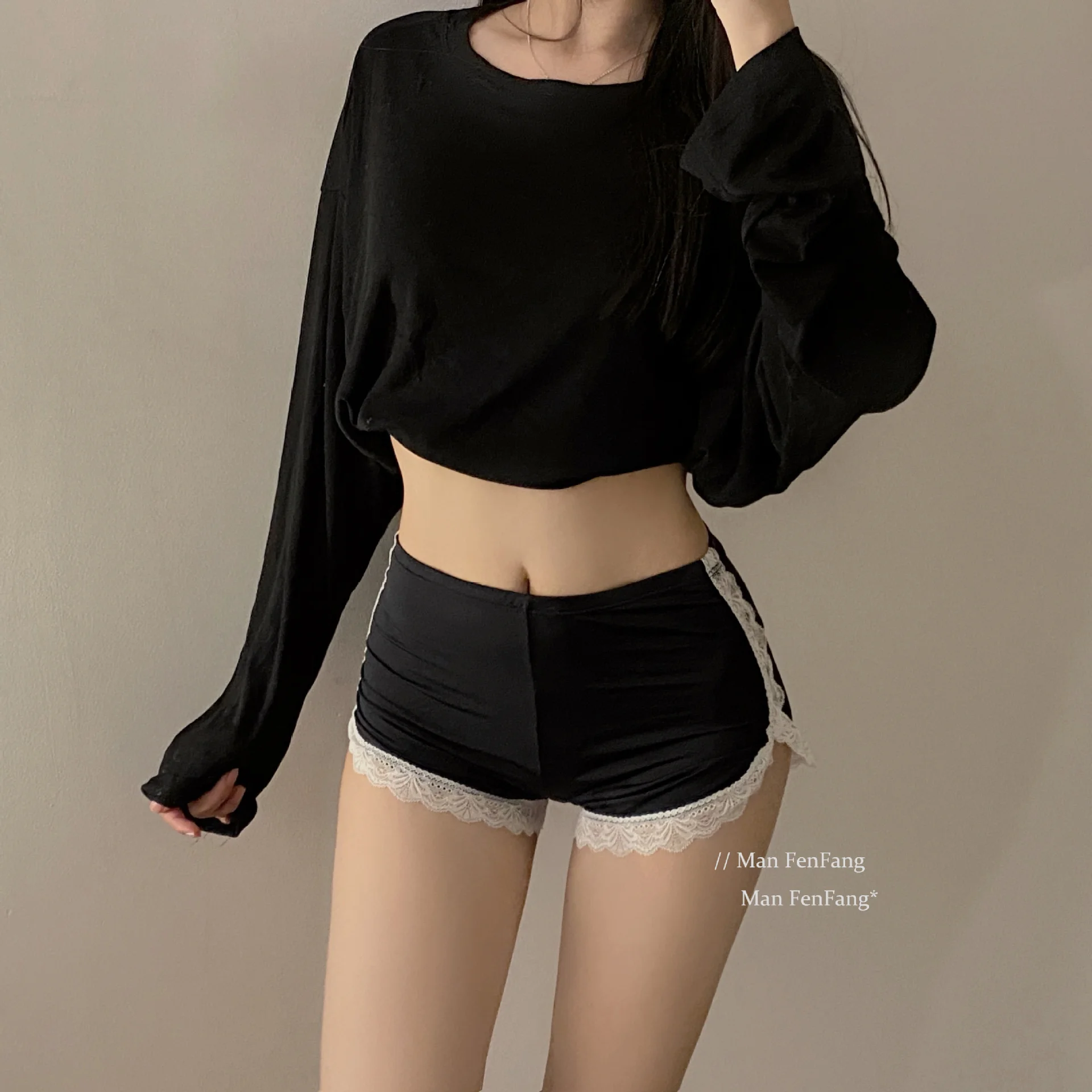 Summer Thin Lace Shorts Traceless Sexy Underwear Women Sports Seamless Briefs Fitness Hip Lifting Ice Silk Safety Pants