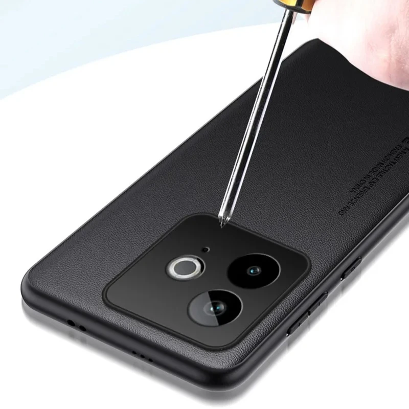 Sleek Matte Silicone Leather Phone Case - Soft Bumper Cover