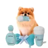 Lovely Stuffed Plush Pet Chewing Toys Plush Dog Wine Bottle Squeaky Toys With BB Sound 1