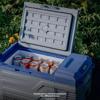 Réfrigérateur de voiture 2V/24V/220V, congélateur portable 15L pour camion/camping/Camping, -20 ℃ ~20 ℃   Compresseur silencieux réglable, économe en énergie 1