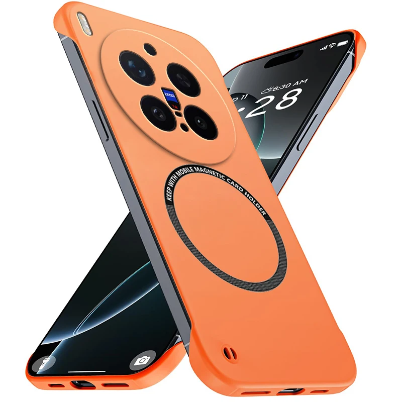 Magnetic Slim Frameless Case - Lightweight Matte Anti-Scratch Hard Cover, Borderless Shockproof Armor