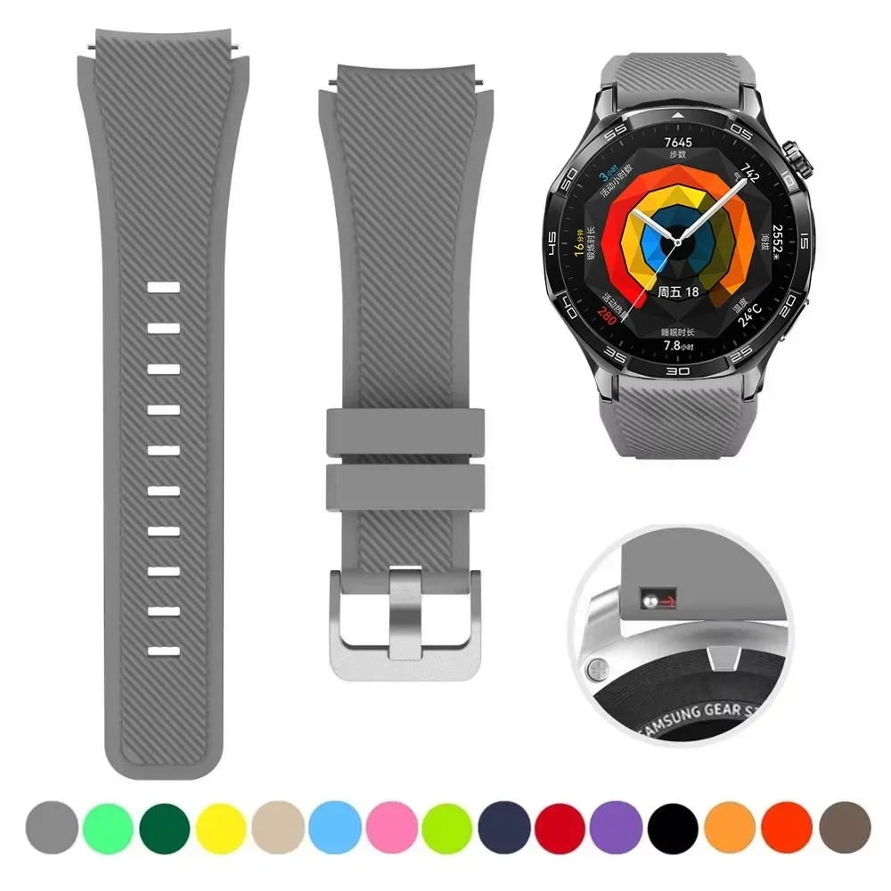 Silicone Smartwatch Strap - 22mm Soft Bracelet Belt