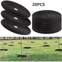 20pcs Non-Woven Tree Mulch Ring Reusable Tree Weed Barrier Mat Degradable Used inhibit Growth and Control Plant Root Protection 1