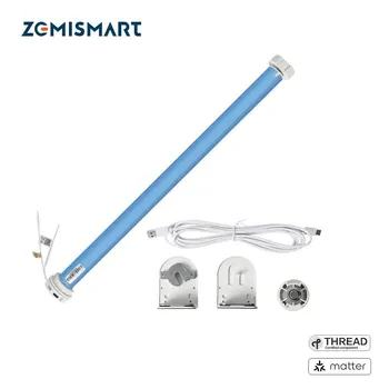 Zemismart Matter Over Thread Smart Roller Shade Blinds Motor Built in Battery for 38mm Tube Homekit Google Home Smartthings App 1