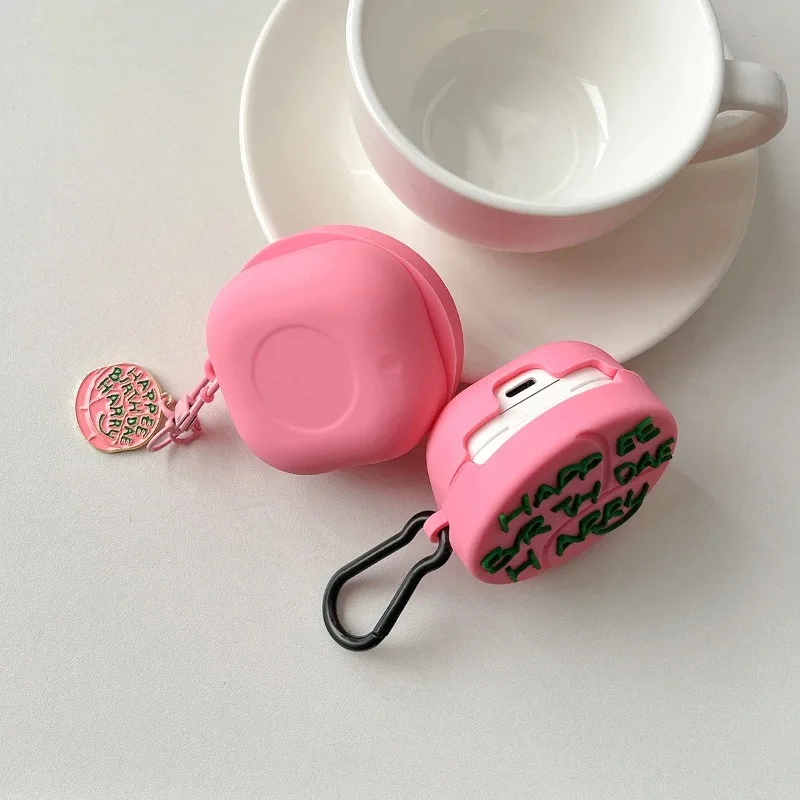 3D Birthday Cake Silicone Cartoon Earphone Case with Pendant Cover