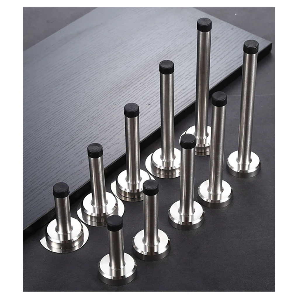 Stainless Steel Stop Doors From Slamming With Easy-to-Install Door Stop Space Saving Portable Self Adhesive Door 8.5 cm