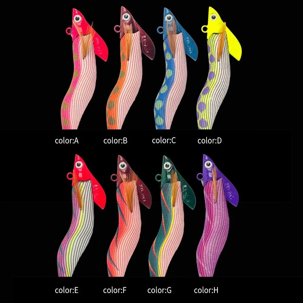 Egi 3.0 Hook Squid Bait Sycamore Wooden Octopus Design Jigging Lures 30g Weight Cuttlefish Shape Slow Sinking Night Fishing