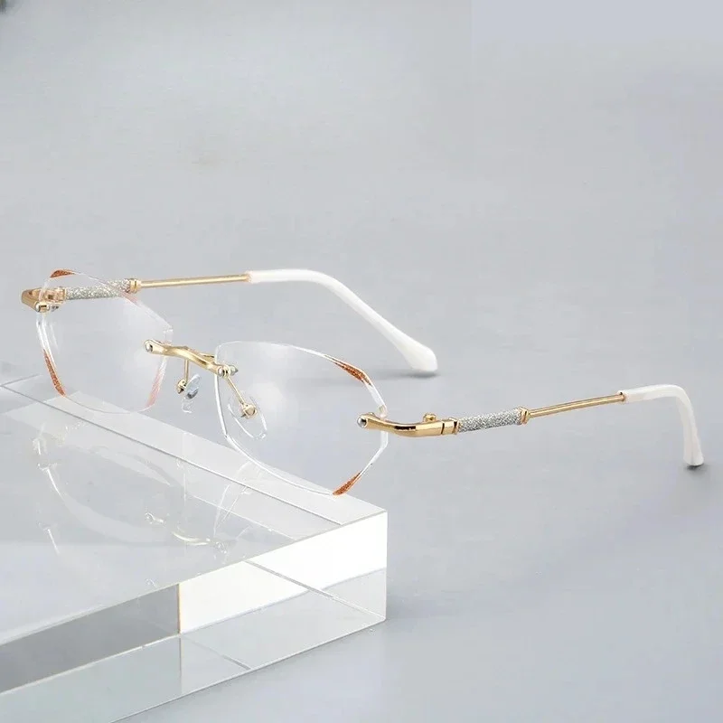 Luxury Frameless HD Lens Anti Blue Light Glasses - Vintage Style Ultra-Lightweight High-End Eyewear