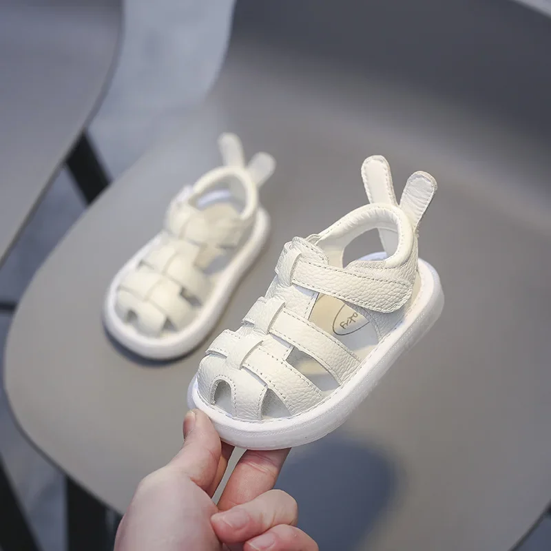Kids Sandals, Baby Girls and Boys Genuine Leather Sandals, Summer Shoes, Infant Toddler, Non-slip Soft-soled, Casual Beach