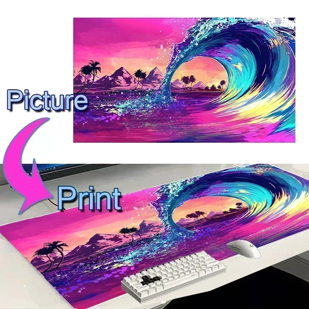 Personalized 120x50 cm Custom Image Gaming Deskmat - High-Definition Printing, XXL Rubber Mouse Pad