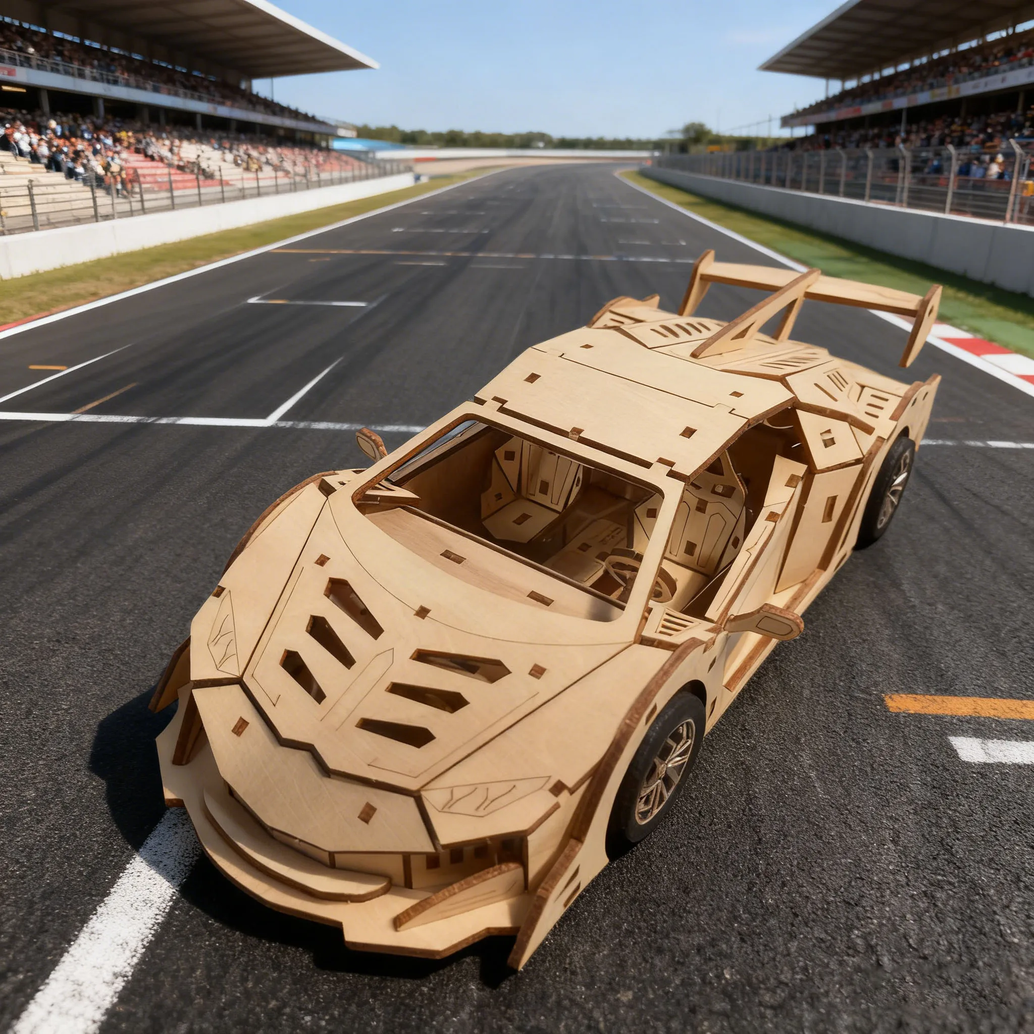 Wooden Sports Car Puzzle – DIY Assembly Kit 5