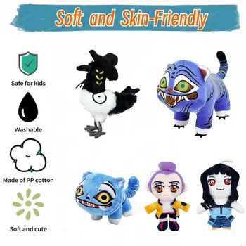 Kpop Demon Hunters Derpy Tiger Plush Doll Stuffed Deco Toy Kids Birthday Gift