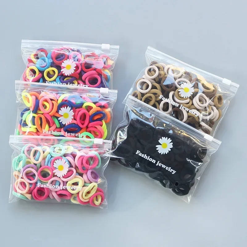 

50/100pcs/Set Girls Colorful Nylon Small Elastic Hair Bands Children Ponytail Holder Scrunchie Headband Kids Hair Accessories
