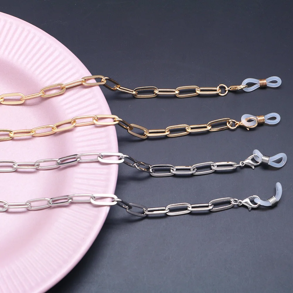 

Neck Glasses Clips Hold Straps Men Fashion Women Metal Mask Rope Paperclip Glasses Chain Non-slip Mask Cord Holders