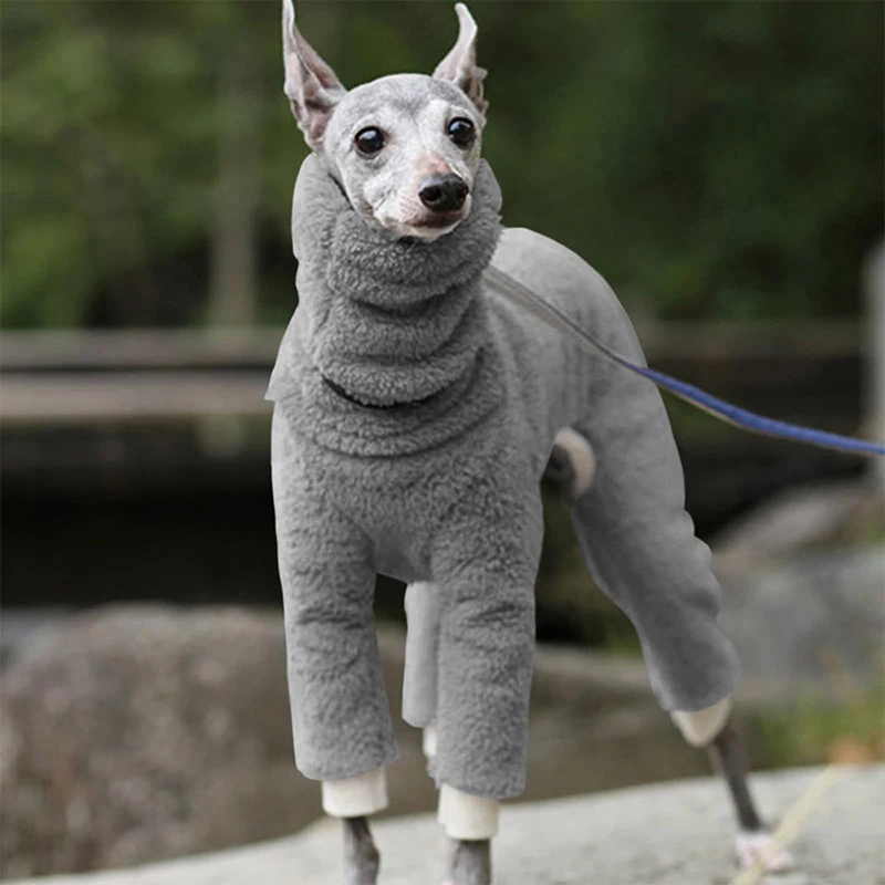 Ropa Térmica Perros Pequeños Izefia Ropa De Suéter Para Perros Sudadera Cálida De Lana 4 Patas Mono Pijamas Con Gorra De Bola De Nieve Suéter Para Perro Pequeño Gato Mediano Mono Cuatro