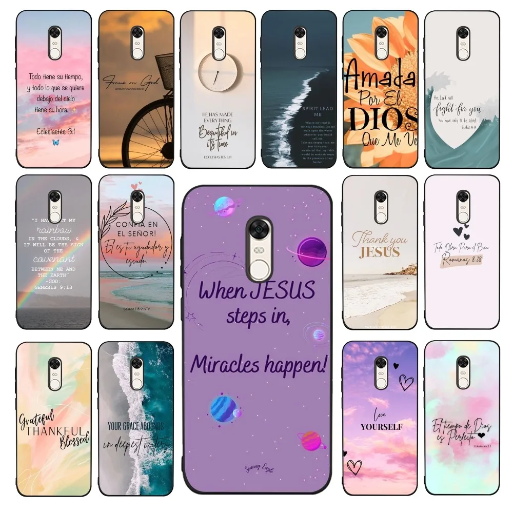 

Jesus Bible Inspirational Phone Case For Redmi 5 6 7 8 9 10 plus pro 6 7 8 9 A GO K20 K30 K40 pro plus F3 Fundas