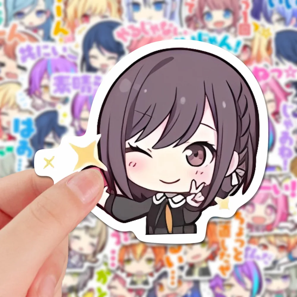 Pictures of World Plan Q Version Cute Pjsk Expression Handbook Material 100pcs Creative Tablet Miku Stickers Cartoon stickers Anime stickers Kawaii stickers Colorful stickers Decorative stickers Paper stickers