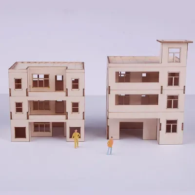 DIY 수제 조립 모델 하우스 장난감 모델 재료 아파트 건물 목조 주택 모델