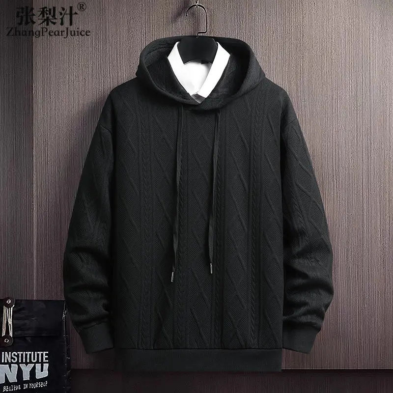 

New Arrival Hooded Sweatshirt Men's Spring And Autumn New Loose Waffle Long Sleeve Hoodies For Men Crewneck For Men