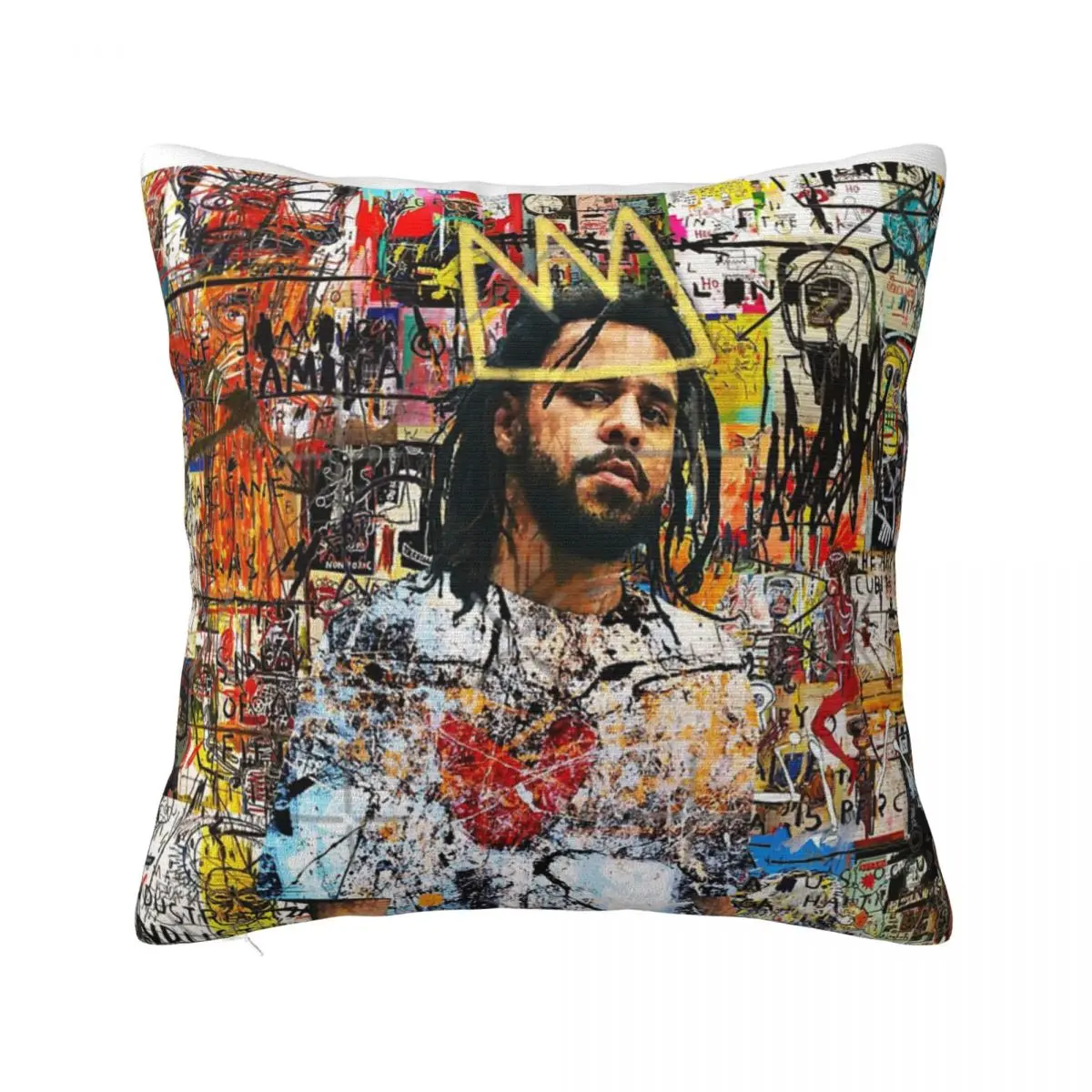 

J Cole, портрет, домашний декор, подушки для гостиной, подушка, чехол для подушки