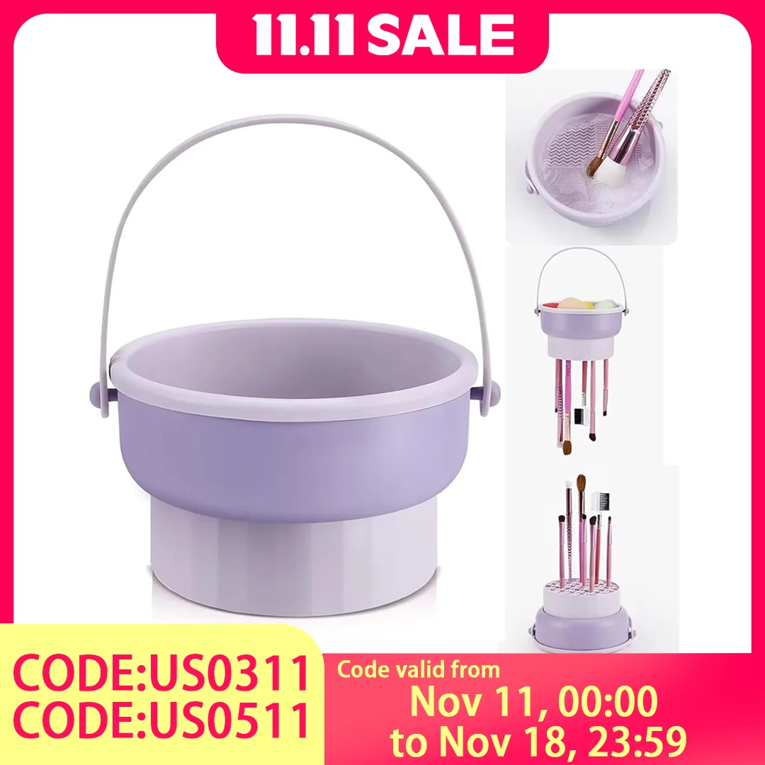 1-Pack Makeup Brush Washer & Dryer - Christmas Prep Essential for Hygienic Party Makeup Application