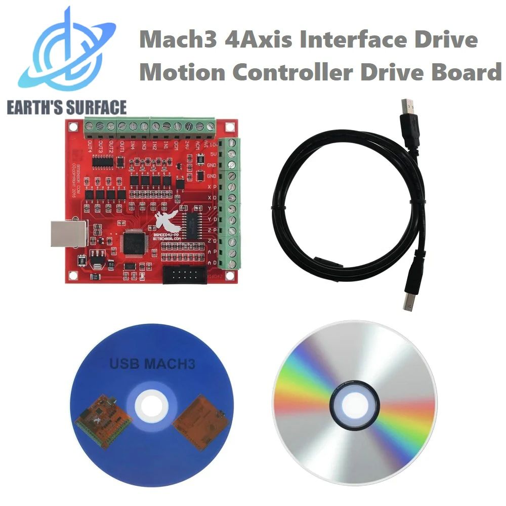 DB-Mach3 4Axis Interface Drive Motion Controller Drive Board CNC Router 100Khz Breakout Compatible With Tb6600/Dm542/Dm556/Dm860