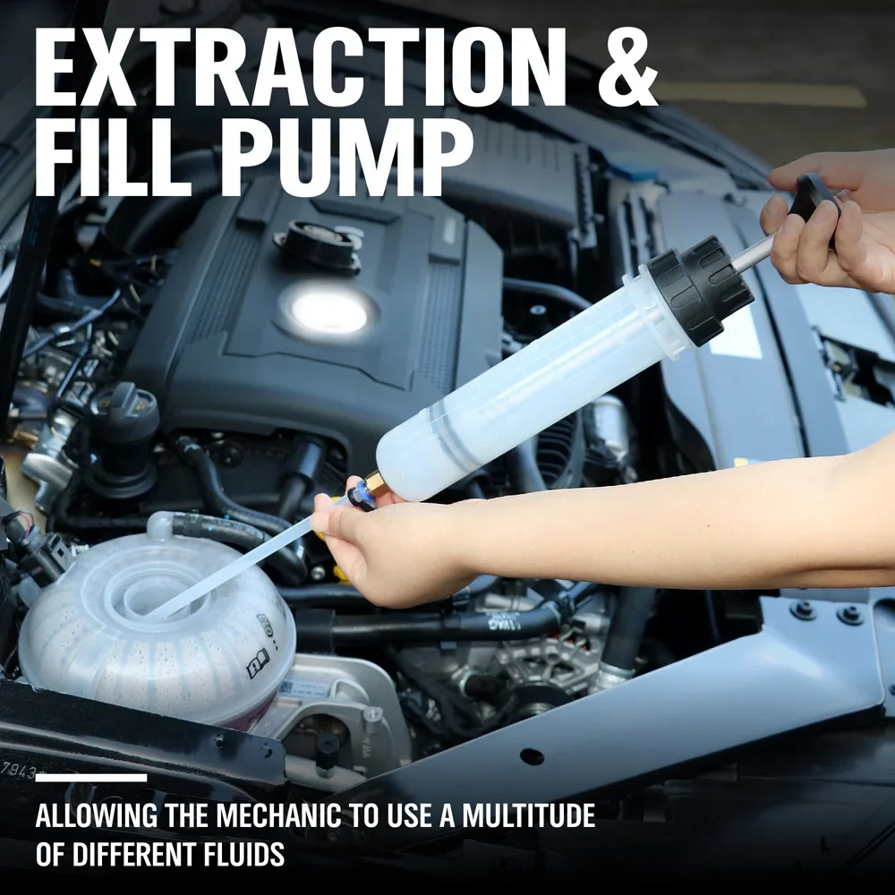 Car Oil Fluid Extractor Brake Fluid Syringe Pump Oil Change Syringe Pump Manual Suction Vacuum Fuel Transfer Hand