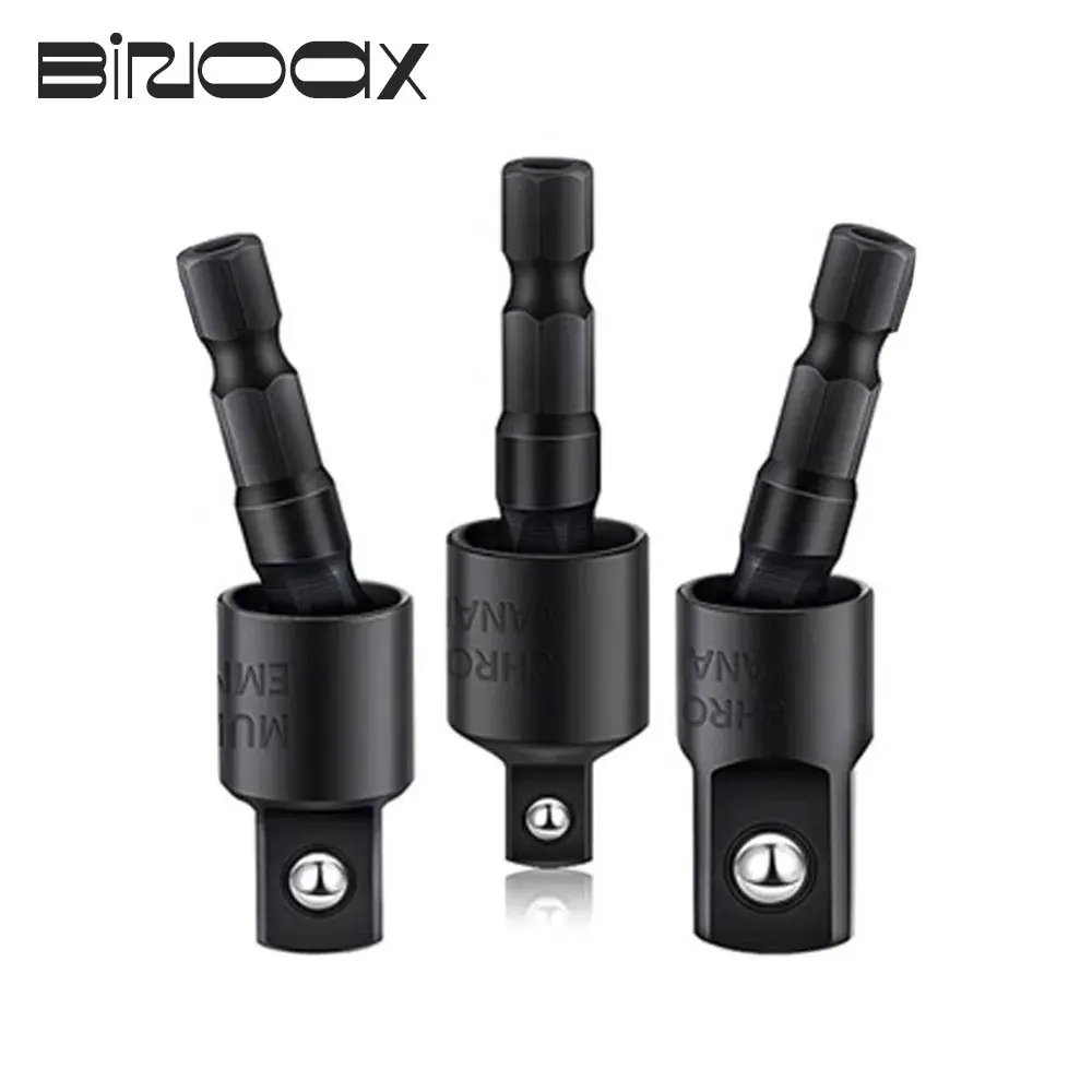 Kit 4 Adaptateurs Flexible Pour Perceuse - 1/4, 3/8, 1/2 Pouce - Acier Chrome Vanadium - Pour Accès Difficiles
