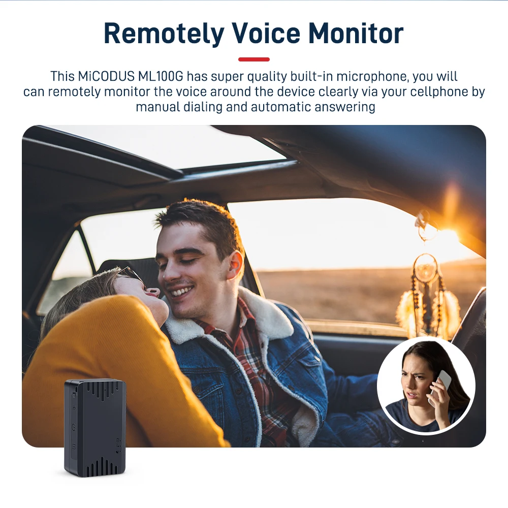 Mini GPS Tracker 4G ML100G Voice Monitor 1500mAh gps tracker,car tracker For Car Kids Elderly Tracking For MiCODUS