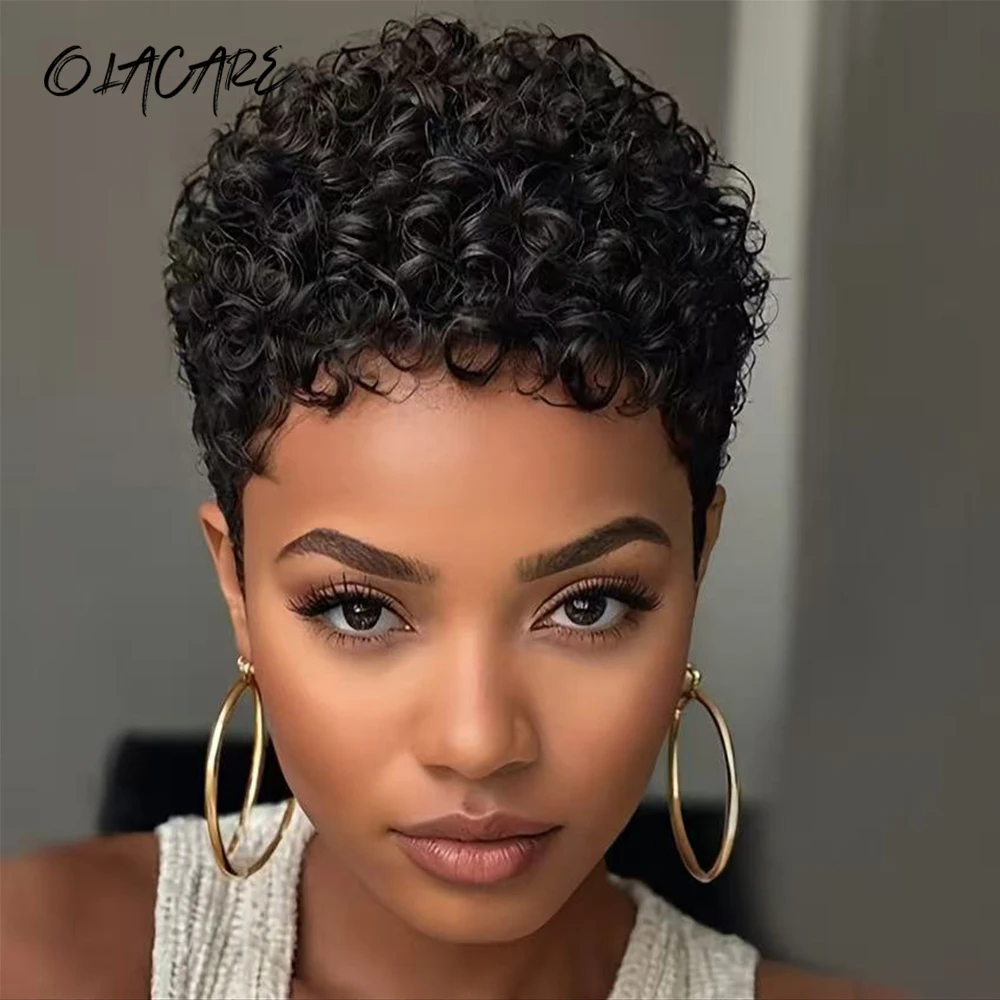 Synthetic Curly Hair Micro Roll Wig for Women