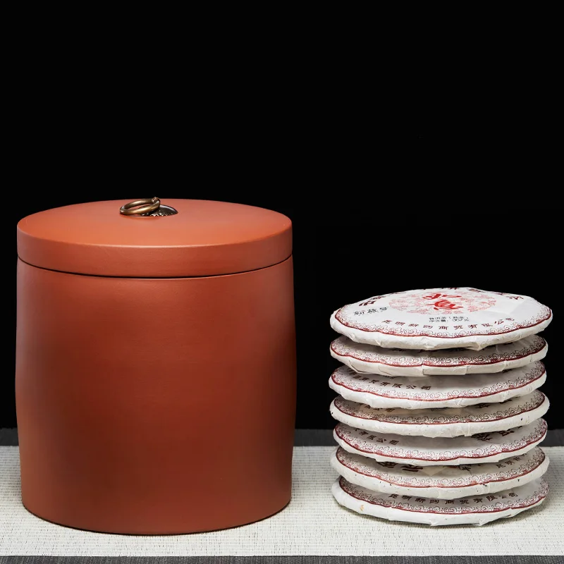 

Porcelain Container Tea Box Organizer Ceramic Jar Chinese Tea Box Can Lid Canisters Japanese Big Thee Doos Kitchen Decor WSW35XP