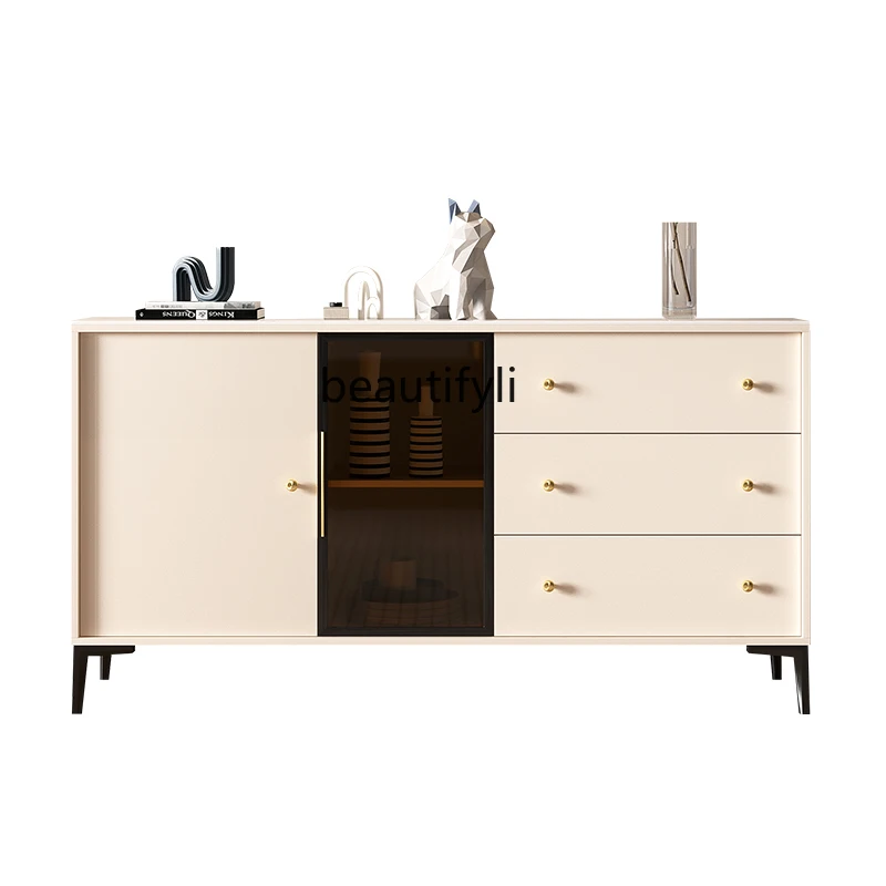 

Italian Sideboard Cabinet Stone Plate Cabinet Locker Living Room Wall Storage Cabinet Wine Cabinet Tea Cabinet