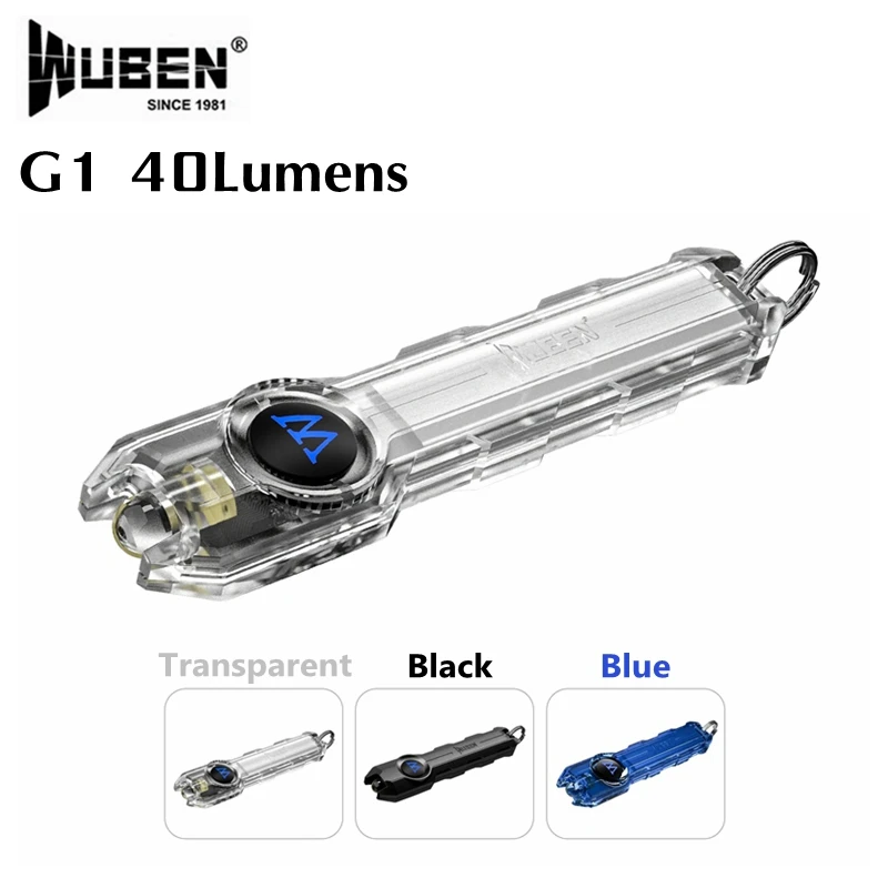 

WUBEN G1 Mini Keychain Lights Rechargeable Flashlight with 40Lumens IP65 Waterproof Lantern Ultra-Light Torch For Camping EDC
