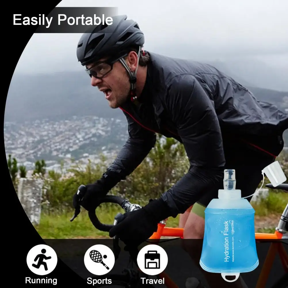 Flask Collapsible Silicone Reusable Water Bottle Outdoor for Running Hiking Cycling Climbing