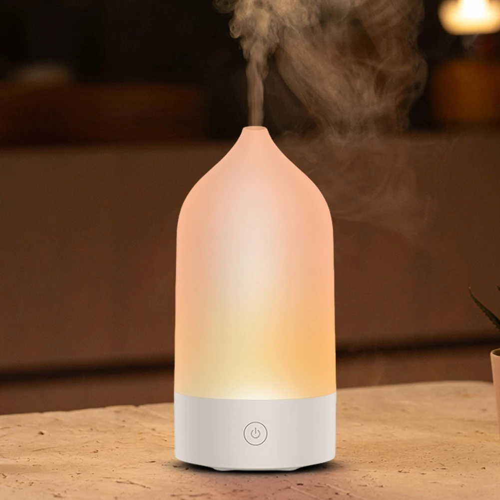 120ML 꽃병 모양 에센셜 오일 디퓨저, 7가지 색상 조명 아로마 디퓨저, 침실, 거실, 사무실용 아로마테라피 디퓨저