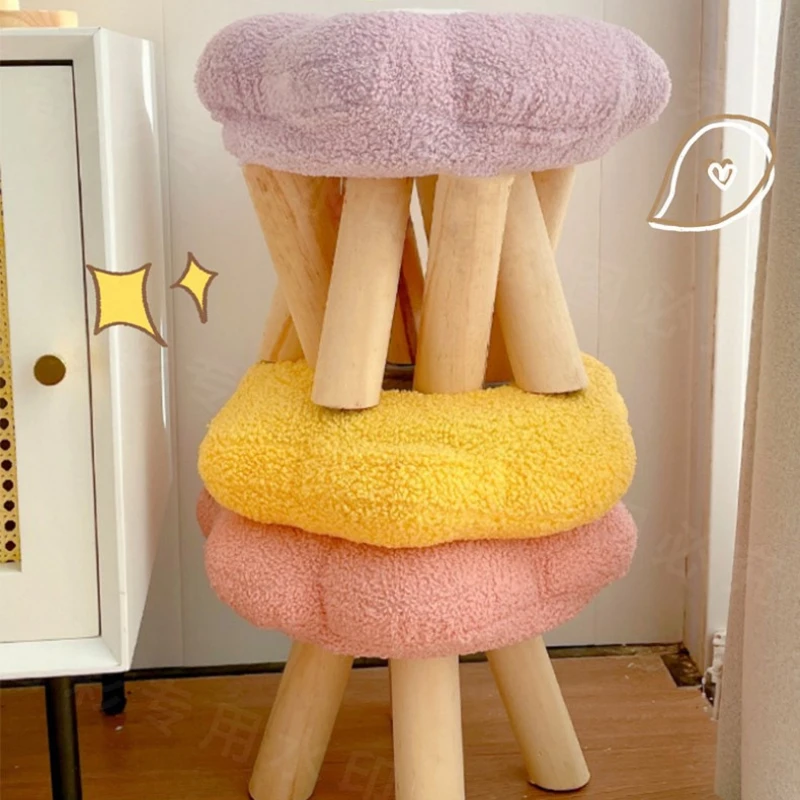 Under Desk Cartoon Flower Shape Pouf Soft Sofa Footstool Ottoman