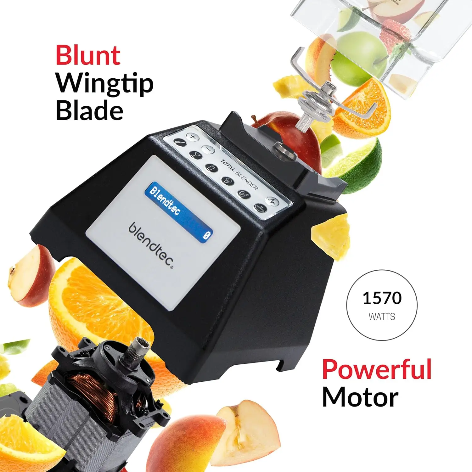 Total Classic Original Blender, 90 oz  + Jar, 24 oz Twister Jar, and  Spatula - Black 4
