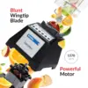 Total Classic Original Blender, 90 oz  + Jar, 24 oz Twister Jar, and  Spatula - Black 4