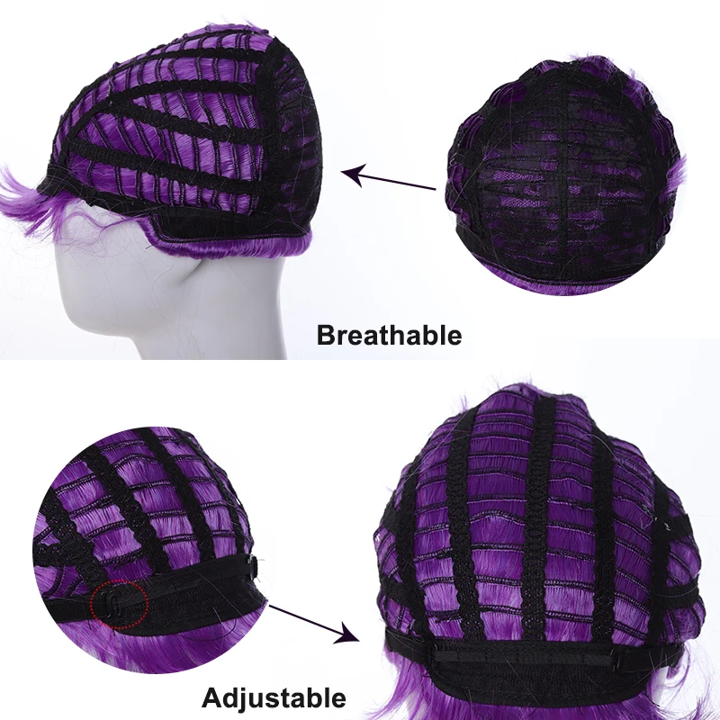 LUPU Demon Hunters Cosplay Wig Mira Rumi Zoey Styles Long Hair Heat Resistant Synthetic Kpop Carnival Props Purple