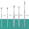 4/5/6pcs Remover Ear Spoon Curette Ear Cleaning Spiral Earpick Easy Ear Cleaner Set Earpick Ears Wax Remover Black Dots Cleaner 5